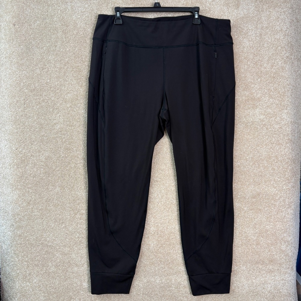 ATHLETA Rainier Jogger Women's XL Black High Rise Fleece Lined Running Hiking